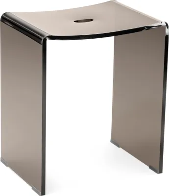 Produktbild von Navaris Duschhocker aus Acryl 43,5x37x28cm - Badhocker Badezimmer Stuhl - Sitzbank für Dusche und Badewanne - Hocker rutschfest modern grau