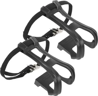 Produktbild von Famanu Fahrradpedal Fußclips - Schwarz, 2 Paar