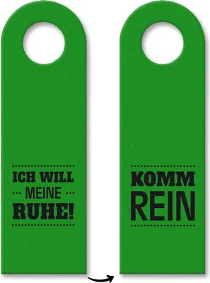 Produktbild von Ich will meine Ruhe oder Komm rein Türhänger in Grau Zimmertüre Büro Hinweis