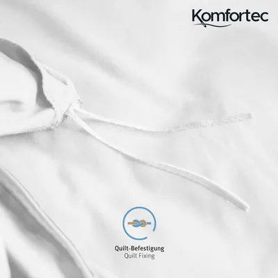 Produktbild von Komfortec Bettwäsche 135x200 4teilig Bettwäsche-Sets 2 Bettbezüge 135x200 cm + 2 Kissenbezüge 40x80 cm, Weiß mit Reißverschluss