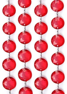 Produktbild von Kristallgirlande | 1 m Rot 18 mm