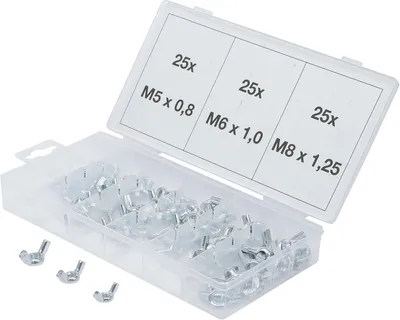 Produktbild von BGS 8133 Flügelmuttern-Sortiment, 75-tlg.