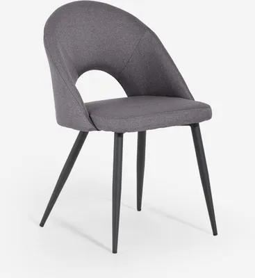 Produktbild von Eleganter Design-Polsterstuhl für Küche und Esszimmer Jarla - Dunkel Grau