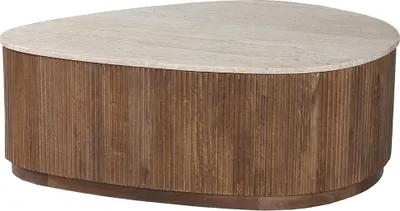 Produktbild von Couchtisch Nolan | 100 x 80 x 35 cm | Design Travertin Beige