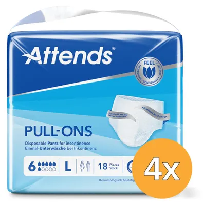 Productafbeelding van 4x Attends Pull-Ons 6 Maat L (18 stuks)