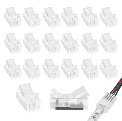 20 Kristall-Clips, lötfrei, 8 mm, für Lichtleisten