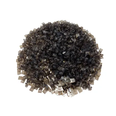 Immagine prodotto di Piastre LEGO® 1x1 nero trasparente - 3024 NUOVO! Quantità 50x