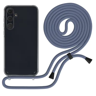 Produktbild von EAZY CASE Handykette kompatibel mit Samsung Galaxy A55, Handyhülle mit Umhängeband, Handykordel, Schutzhülle Clear, Band in Grün