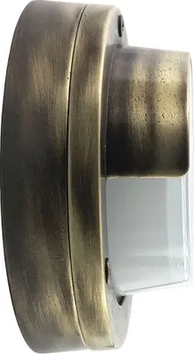 Produktbild von Außenwandleuchte Messing massiv Glas rund D: 14 cm IP64 in antik Weiß G9 Maritim Kellerleuchte