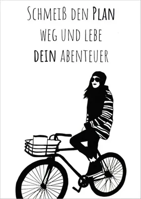 Produktbild von Postkarte "U. Wathling: Schmeiß den Plan weg und ..."