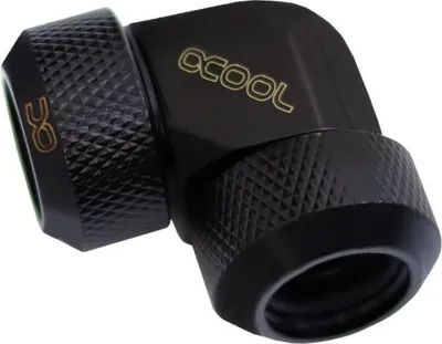 Image de Alphacool Pivot de Glace 13mm HardTube Raccord en L 90° Tubes Acryliques - Laiton
