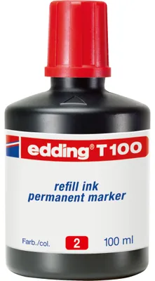 Produktbild von Edding T-100, Rot, 100 ml, 1 Stück(e), Einzelpackung