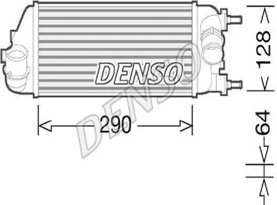 Produktbild von DENSO DIT09115 Ladeluftkühler LLK für FIAT Panda Schrägheck (312, 319) Turbo Intercooler