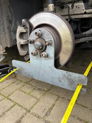 Produktbild von Radausrichtungswerkzeug, 2 Stück, Spureinstellung für PKW und LKW, 5mm Blech, 50x30cm, Unlackiert