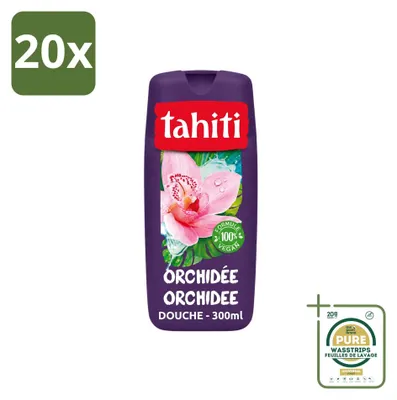 Produktbild von 20 x Tahiti Duschgel Orchidee - Vegan - 300 ml - Vorratspackung - 20 Stücke