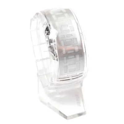 Produktbild von LED Armbanduhr Herren Damen Digital Uhr Sportuhr Transparent mit elastischem Armband Digitaluhr