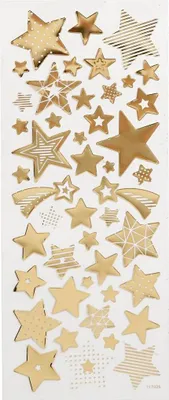Immagine prodotto di adesivi stelle di Natale oro 10 x 24 cm 52 pezzi