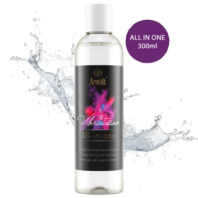 Produktbild von Vibratissimo Gleitgel All in One 300ml - Multifunktionales Premium Gleitmittel mit Wärme-, Prickel- & Orgasmus-intensivierendem Effekt | Wasserbasiertes Intimgel für Paare & Singles | Hautfreundlich & feuchtigkeitsspendend | Lang anhaltende Gleitfähigkeit