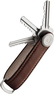Immagine prodotto di Orbitkey - Organizzatore di chiavi in pelle - Marrone espresso con cuciture marroni
