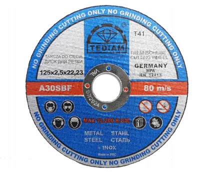 Produktbild von TEDIAM Trennscheibe Metall & Inox 125mm 2,5mm