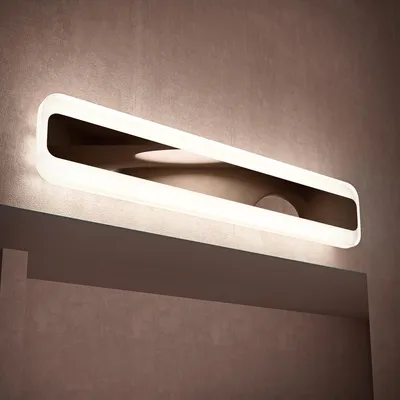 Image de doporro Lampe pour miroir 14W LED Salle de Bain 1240 Lumen 40cm Applique Mural Chrome 3 Niveaux de Luminosité Réglables LumaRay