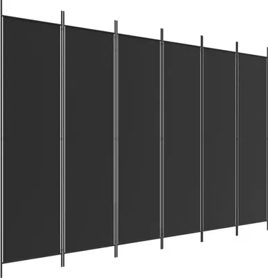 Produktbild von vidaXL 6-tlg. Paravent Schwarz 300x200 cm Stoff