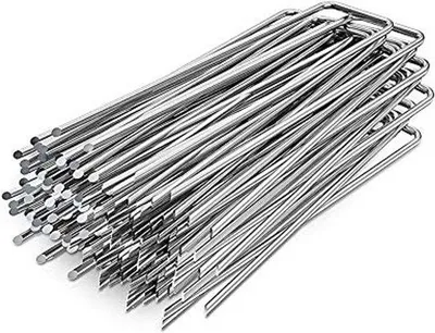 Produktbild von Grundanker verzinkt für Garten und Camping - Set von 50 Stück - 150x30mm, Ø3mm