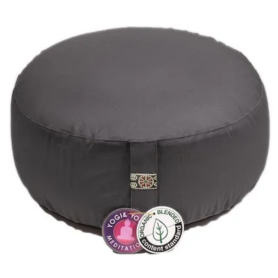 Productafbeelding van Meditatiekussen Antraciet Biologisch Katoen (ocs) - 33x17 Cm; ±2300 gr