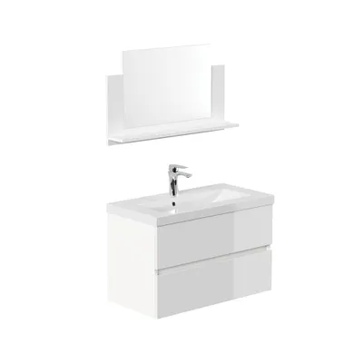 Obrázek produktu pro HOME DELUXE - Koupelnový nábytek - Set - WANGEROOGE BIG Deluxe - Velikost: M, Barva: Bílá, Šířka umyvadla: cca 80 cm I Koupelnový nábytek Umyvadlo Umyvadlo