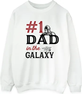 Produktbild von Star Wars - "Mandalorian Number One Dad" Sweatshirt für Herren BI46756 (XL) (Weiß)
