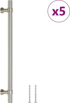 Immagine prodotto di vidaXL Maniglie per mobili 5 pezzi argento 192 mm acciaio inox