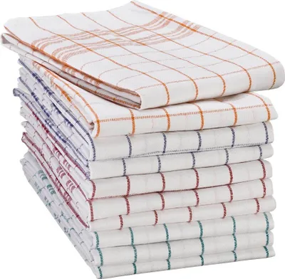 Imagen del producto de HygoClean 300004 Geschirrtücher Karo Baumwolle 70 x 50 cm 10er Pack