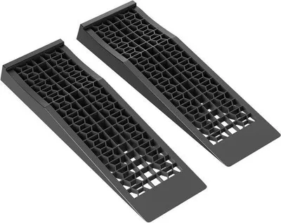Productafbeelding van Oprijplaat Set - Wielkeg - Voertuig Niveelleren - Extra Platte Constructie - 3 Ton Draagvermogen - Zwart
