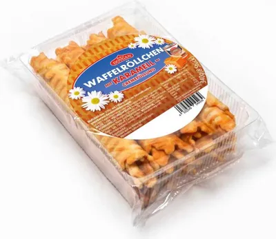 Produktbild von DOVGAN Waffelröllchen mit Karamellcreme (8 Stück) 340g