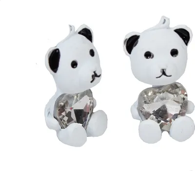 Produktbild von 3D Teddy Ohrstecker Ohrringe in der Farbe Weiß