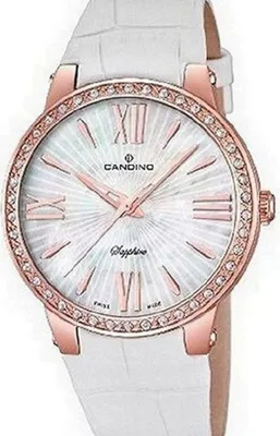 Produktbild von Candino Uhr Damen Armbanduhr C4598/1 Lederband weiß
