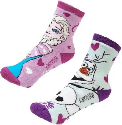 Produktbild von Disney Die Eiskönigin Elsa Olaf Mädchen Kinder ABS Socken im 2er Pack – Mehrfarbig / 30