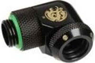 Produktbild von Bitspower BP-MBE90RML, Messing, Schwarz, 1/4", 90°, Flüssigkeit