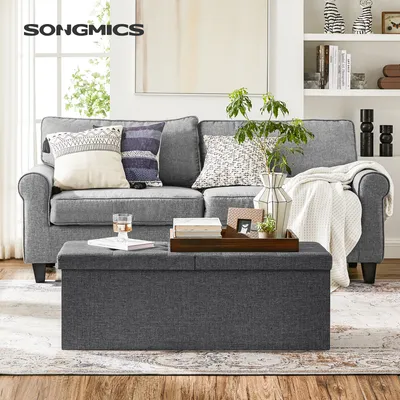 Produktbild von SONGMICS skrzynie siedziska składane 120 L przestrzeń do przechowywania 110x38x38cm do 300kg pół pokrywy