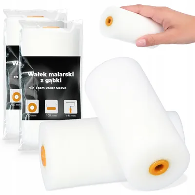 Produktbild von TRCR Schaumstoff Farbwalze 10 cm Ersatzrolle für Wände