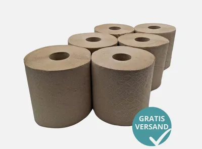 Produktbild von Papierhandtücher Handtuchpapier Falthandtücher Papierhandtücher rollen, 6X120m Handtuchrollen, Papierroll, Küchenrolle,Handtuchrolle , Handtücher Roll