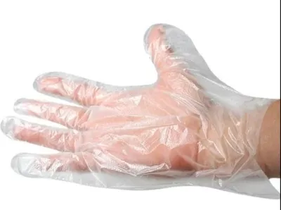 Produktbild von HDPE-Folienhandschuhe im Block L mit Aufhänger, 100 Stück