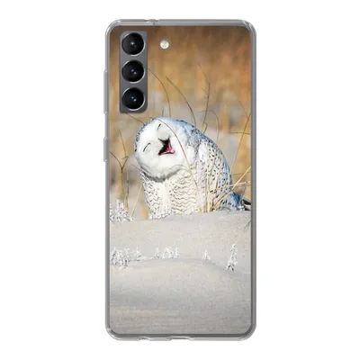Produktbild von MuchoWow® Handyhülle Schutzhülle Hülle für Samsung Galaxy S21 Eule - Schnee - Düne Silikon Softcase Handy Hülle - Softcase