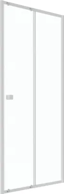 Image de Porte de douche coulissante blanc 100x185cm - extensible - WHITY slide 100