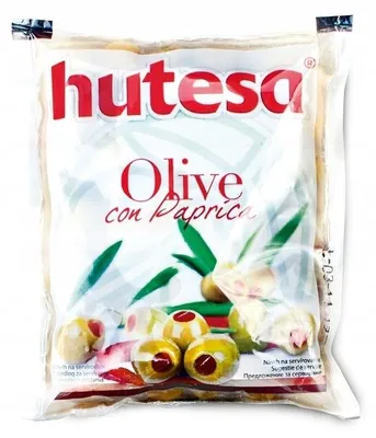 Obrázok produktu pre Zelené olivy bez kôstok plnené paprikou 180 g