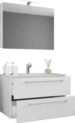 Produktbild von Badinos Badmöbel-Sets Spiegelschrank 80 cm Weiß.