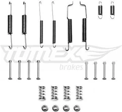 Produktbild von TOMEX brakes Zubehörsatz Bremsbacken Zubehörsatz Bremsbacken TX 40-15 Hinten für VW GOLF III (1H1) 0,162kg