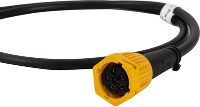 Produktbild von Bajonettstecker 6 PIN links FRISTOM für Anhänger, gelb mit 1 m Kabel