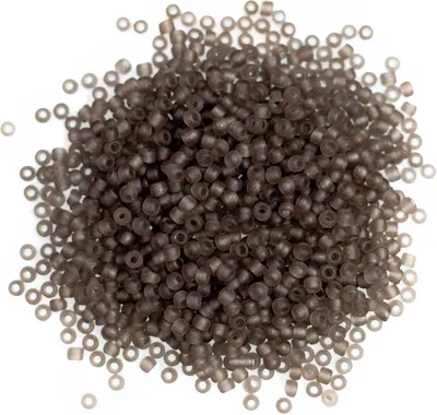 10g Rocailles Glasperlen rund braungrau
