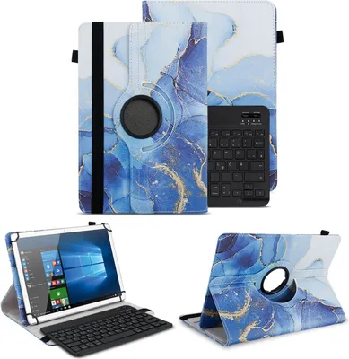 Produktbild von Schutzhülle für Lenovo Tab M10a Bluetooth Hülle Tablet Tasche QWERTZ TastaturFarben:Motiv 18